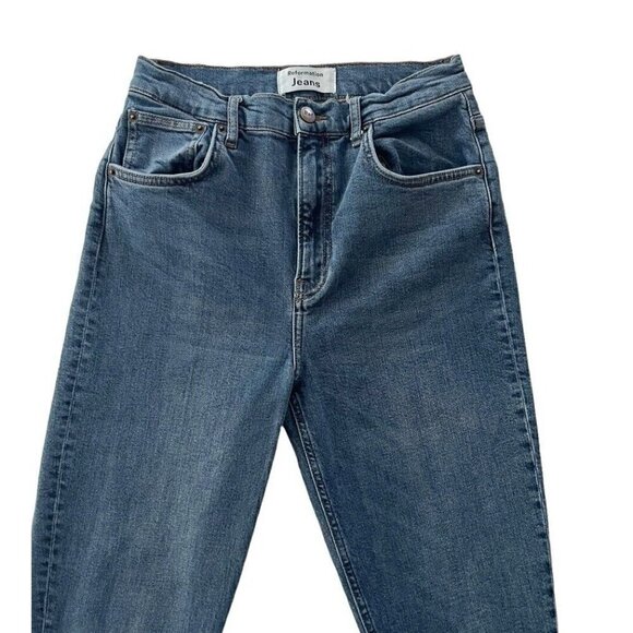 Reformation Women's Sz 28 High & Skinny Havana Wash Cropped High Waist Jeans - Picture 4 of 10